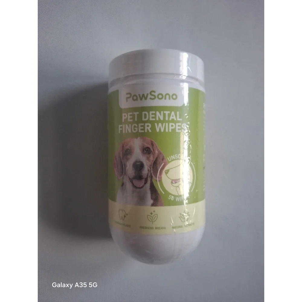 PawSono Natural Pet Dental Finger Wipes